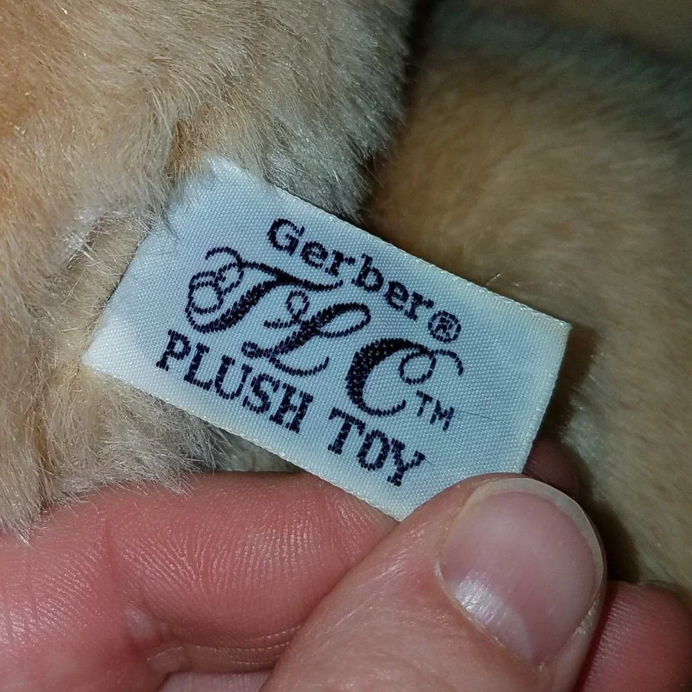 VTG Gerber TLC Plush Toy Tan Brown Teddy Bear 21